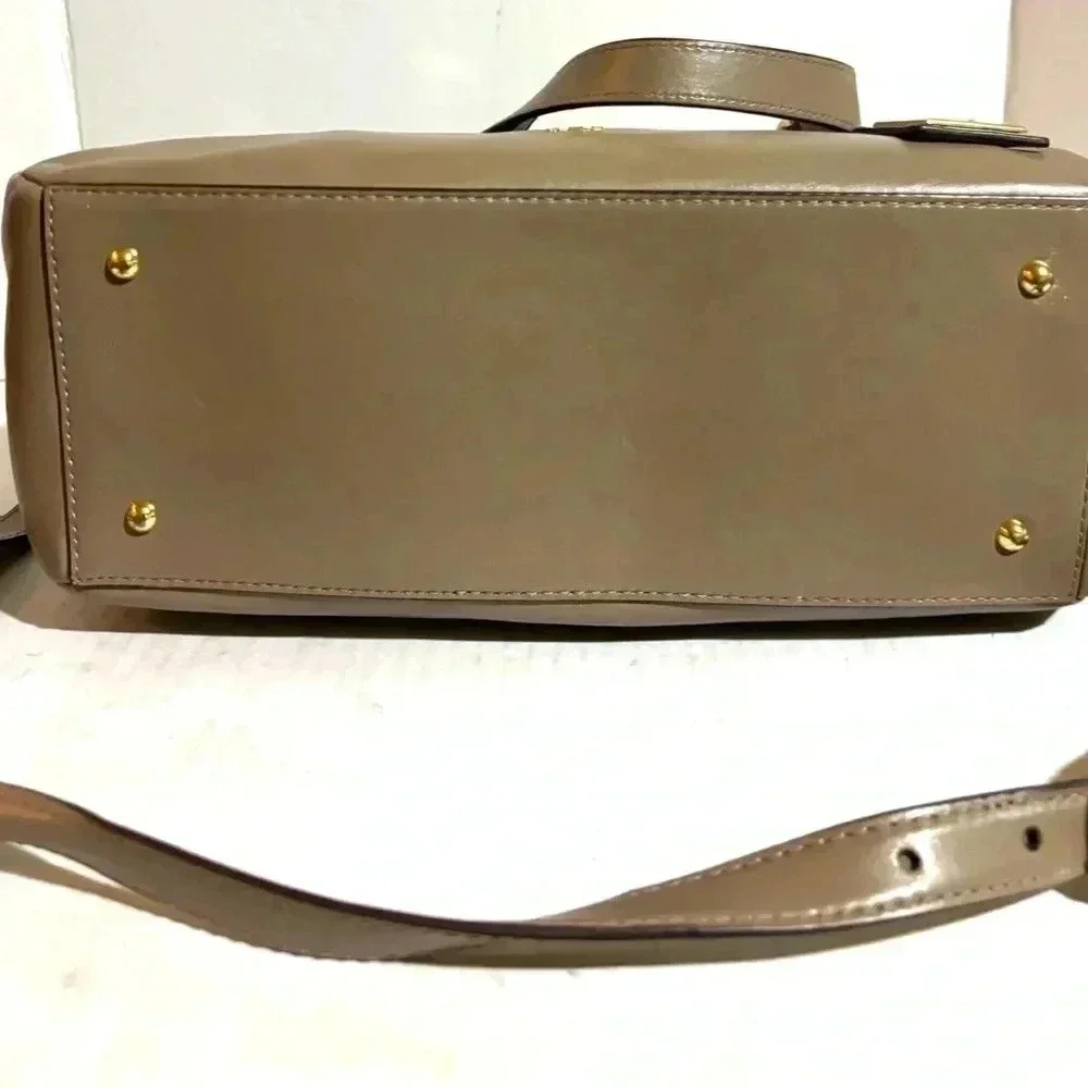Ralph Lauren gary beige leather satchel handbag
